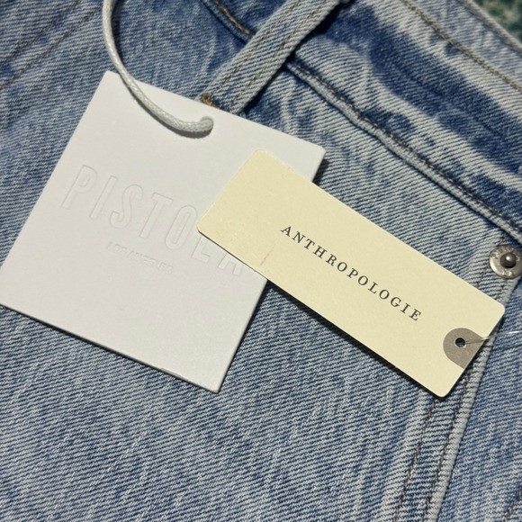 NWT Anthropologie Pistola Distressed Washed Barrel High Waisted Jeans Size 31 - Picture 3 of 10